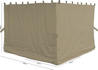Quick-Star Quick-star - 4 Seitenteile F&uuml;r Flachdachpergola Firenze Sand