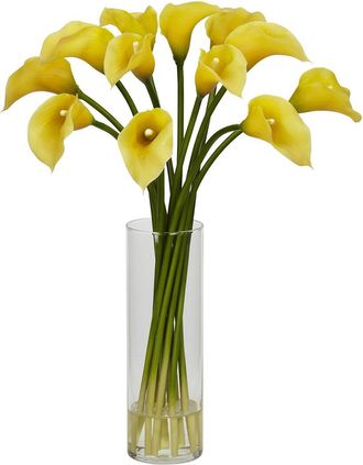 Nearly Natural Mini Calla Lily Silk Flower Arrangement