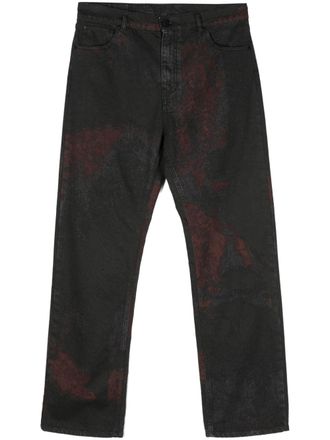 44 Label Group Corrosive 5P logo-patch jeans - Black