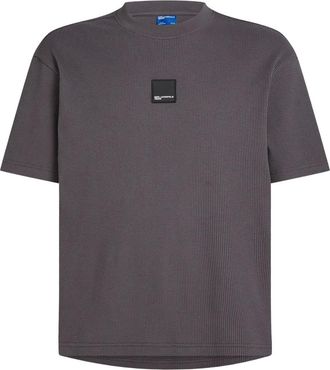 Karl Lagerfeld logo-patch T-shirt - men - Organic Cotton - S - Grey