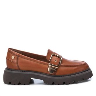 Xti Womens Carmela Collection Leather Loafer In Camel