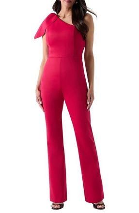 Marciano Andrea One-Shoulder Scuba Crepe Jumpsuit in G6M6-Brigh at Nordstrom, Size 10 Us