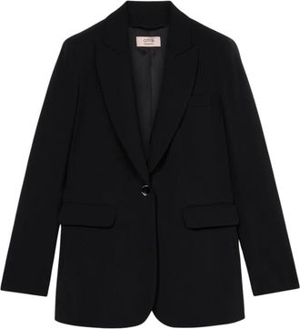 Oltre Technische blazer van stretchstof - Dames - Blazers - Zwart - S - Leer - Jassen