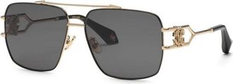 Roberto Cavalli Rechthoekige Zonnebril - unisex - Zonnebrillen - Geel - 61 MM - Polyester - Accessoires