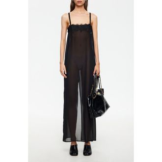Lioness Glacial Sheer Maxi Dress in Noir at Nordstrom, Size X-Large