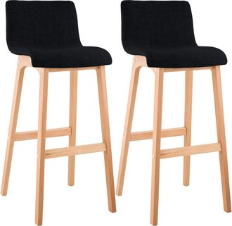 Clp Clp - Set De 2 Taburetes Hover En Tela Negro