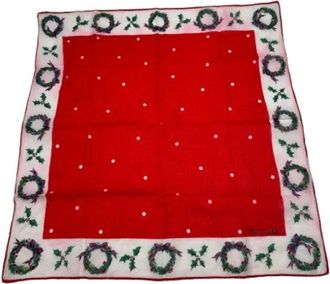 Dior Pre-owned Vintage Sjaal - Dames - Vintage Accessoires - Rood - ONE Size - Katoen - Vintage