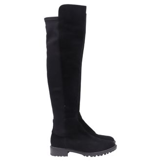 Stuart Weitzman Knee-High Boots in Black Suede