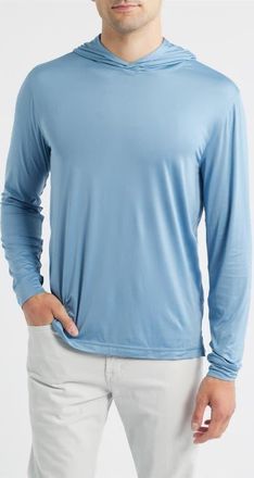 Johnnie-O Talon PREP-FORMANCE Long Sleeve Hooded T-Shirt in Carbon Fiber at Nordstrom, Size Xx-Large