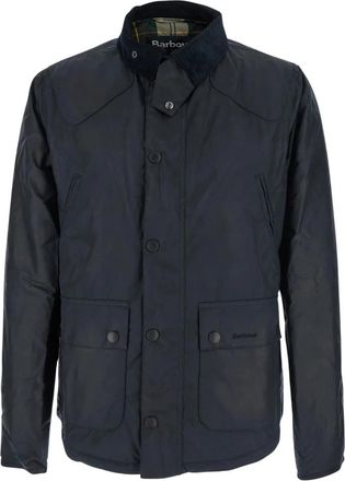 Barbour Reelin Wax Jacket - Heren - Zomerjassen - Blauw - L - Katoen - Jassen