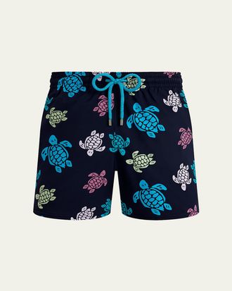 Vilebrequin Mens Multicolor Turtle Swim Trunks