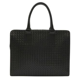 Bottega Veneta Pre-owned Leren Aktetas - Dames - Pre-owned - Zwart - Maat: ONE Size Leer
