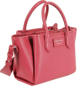 Emporio Armani Textured Faux Leather Shopping Bag