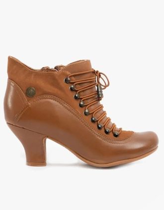 Hush Puppies Womens Hush Puppies VIVIANNA Womens Leather Zip Boots Tan - Brown - Size: 3