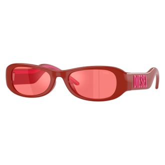 Diesel Dl3020U Zonnebril - unisex - Accessoires - Rood - Maat: 52 MM Polyamide