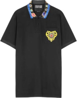 Versace Jeans Couture Zwarte Denim Mode Jeans - Heren - Polos - Zwart - M - Denim - Tops