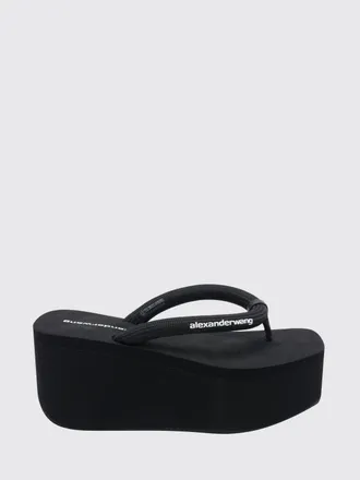 Alexander Wang Sandali infradito Jenna in mesh con zeppa alta e platform