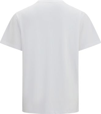 Ganni Womens Western T-Shirt With Cowboy Boots Bright White Cotton T-Shirts And Polos