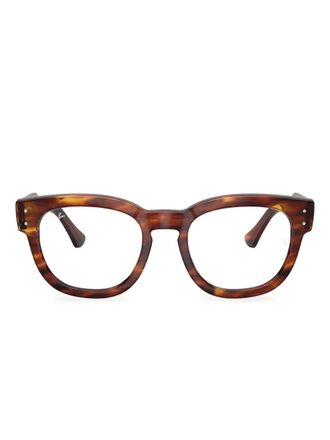 Ray-Ban Hawkeye round-frame glasses - unisex - Acetate - 50 - Brown