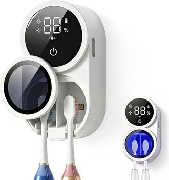 OEM Soporte Esterilizador Para Cepillos De Dientes: Soporte De Pared Para Cepillos De Dientes Con Esterilizaci&oacute;n R&aacute;pida En 60 Segundos