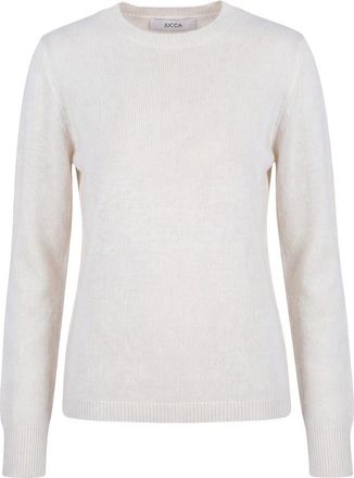 Jucca Ronde hals gebreid - Dames - Ronde hals truien - Wit - M - Truien & Vesten