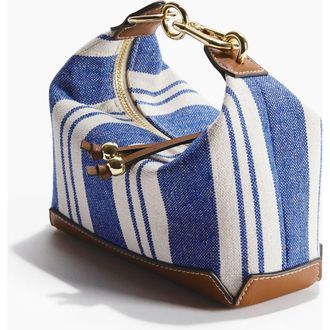 H&M Small Canvas Handbag in Blue/striped at Nordstrom