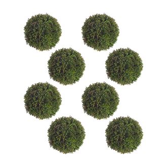 Melrose International Boxwood Sedum Orb (Set of 8) - Green