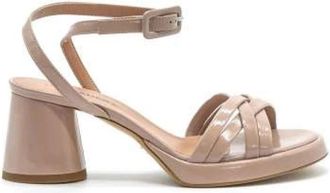Halmanera Nude Plateau Sandal - Dames - Sandalen met hakken - Beige - 40 EU - Leer - Schoenen