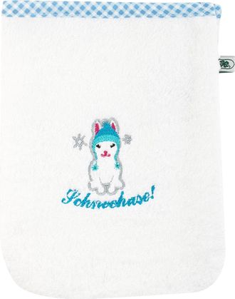 Adelheid Waschlappen &raquo;Schneehase Waschlappen&laquo; mit Paspel und Stickerei