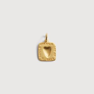 Monica Vinader Gold Love Token Pendant
