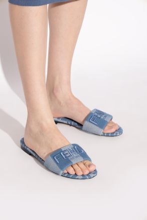 Fendi Slides Sunshine, Womens, Blue