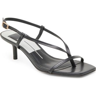 Dolce Vita Laury Strappy Sandal in Black Leather at Nordstrom Rack, Size 8