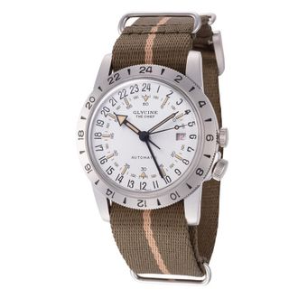 Glycine Airman Vintage The Chief Automatic White Dial Unisex Watch GL0473