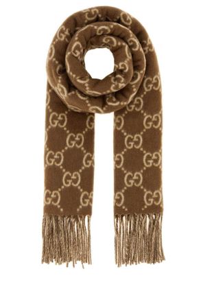 Gucci Embroidered Cashmere Reversible Scarf