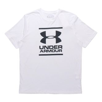 Under Armour Mens Under Armour Gl Foundation Casual Round Neck Sports Breathable Short Sleeve White 1326849-100