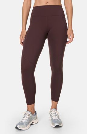 Sweaty Betty Power 7/8 Workout Pocket Leggings in Sable Brown at Nordstrom, Size Large