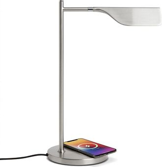 Brightech Leaf Satin Nickel LED Table Lamp