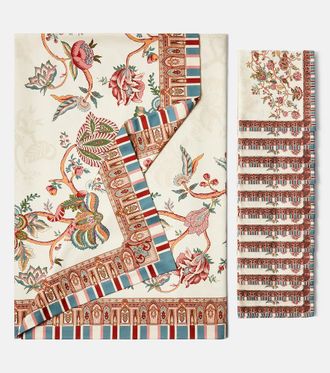 Etro Fleur printed cotton tablecloth and napkins set
