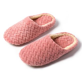 Generic soft slippers for women Fluffy Slippers Women Memory Foam Slippers for Ladies Plush Cozy House Shoes Indoor Outdoor Anti-Skid Rubber Sole Keep Warm Wi