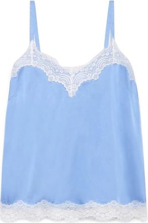 Fiorella Rubino Sleeveless Tops - Dames - Tops zonder mouwen - Blauw - 4XL - Satijn - Tops
