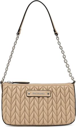 Karl Lagerfeld Borsa a spalla trapuntata con catena - Toni neutri