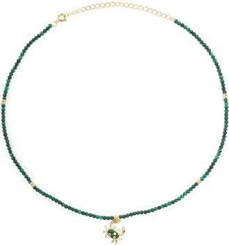 Eshvi Collana con malachite - Verde