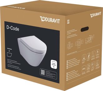 Duravit Juego Para Wc Duravit D-code, Durafix, Sin Reborde, Con Asiento