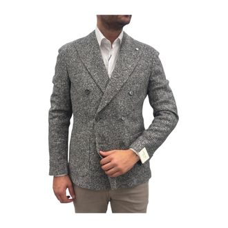 L.B.M. 1911 Blazers, male, Gray, Size: XL Stylish Jacket for Men