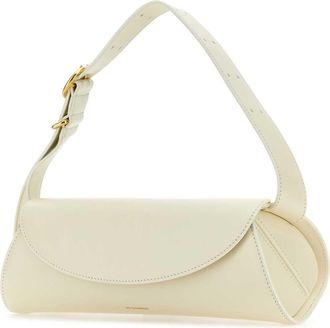 Jil Sander Womens Shoulder Bag White Corpo Leather Bovina