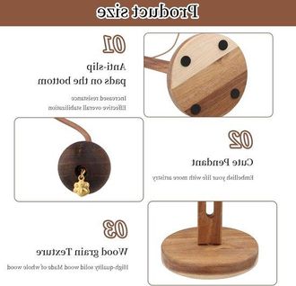 OEM Soporte De Madera Para Rollo De Cocina - Soporte Para Rollo De Toallas Para El Ba&ntilde;o - Toallero De Pie Y Portarrollos De Papel Higi&eacute;nico