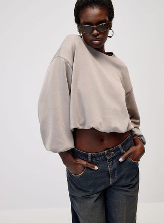 Twik Womens Neoprene effect puff sweatshirt