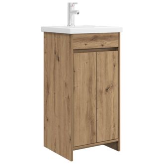 vidaXL Vanidad De Ba&ntilde;o Con Lavabo Roble Artisan 42 X 40 X 84,5 Cm Vidaxl