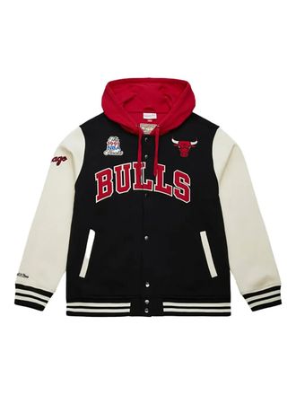 Mitchell & Ness x Chicago Bulls Courtside fleece bomber jacket - Black