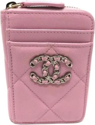Chanel Pre-owned Wallets, female, Pink, Size: ONE SIZE Pre-owned Matelasse Coin Case